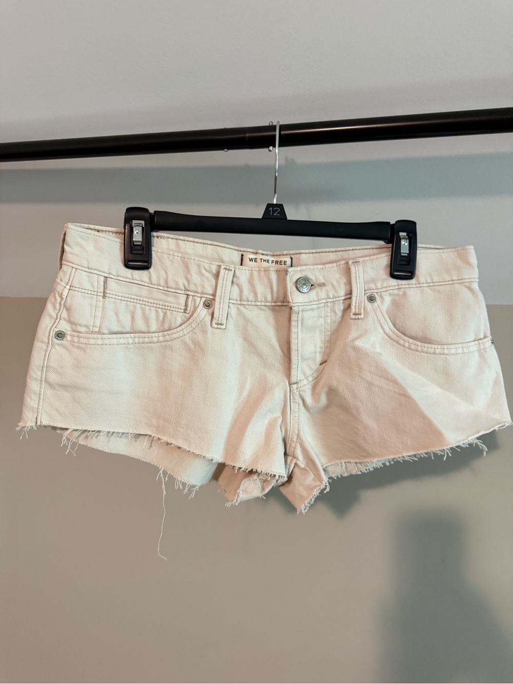 We The Free Hit the Road Micro Denim Shorts- Cream